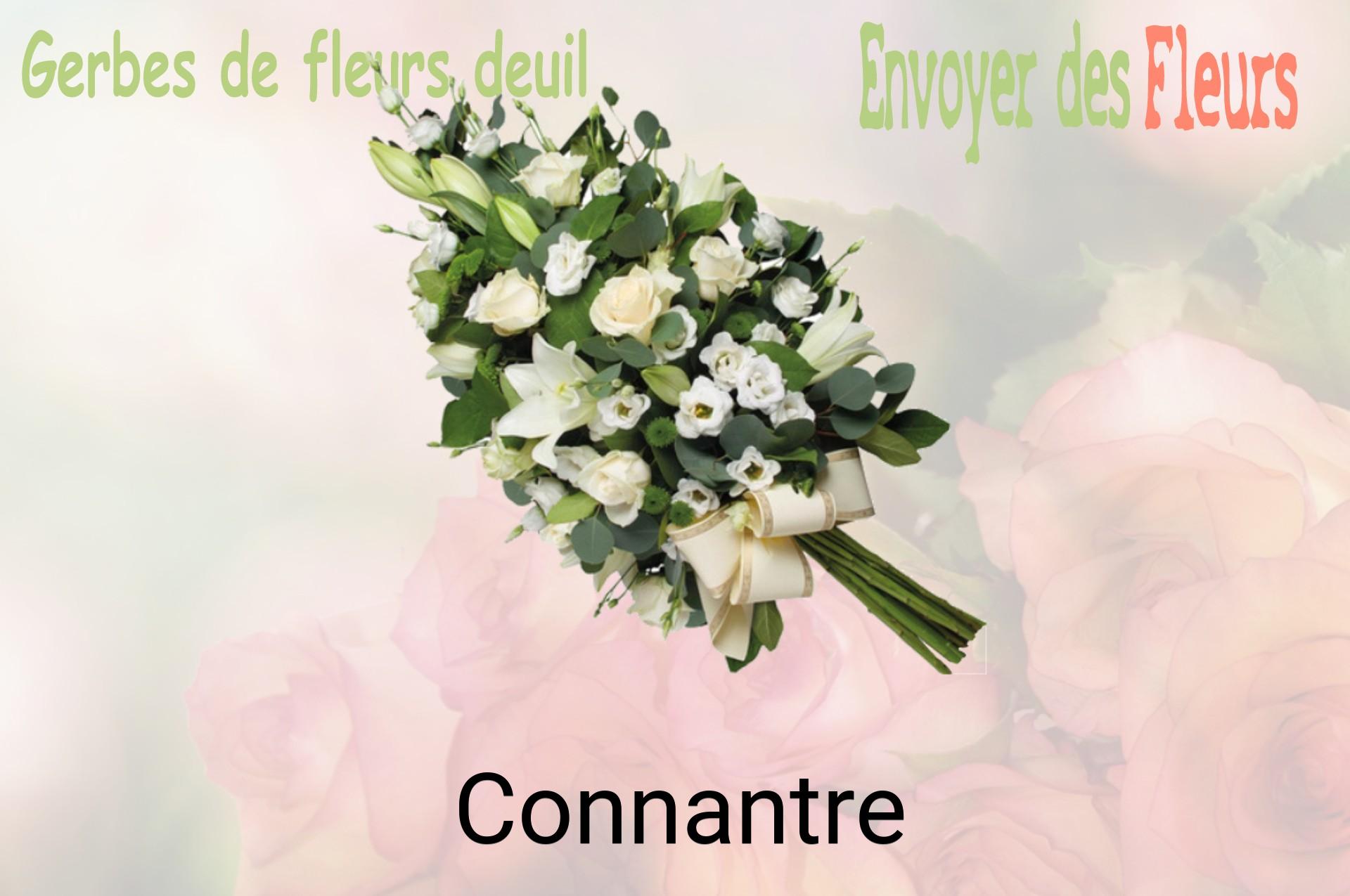 Gerbe de fleurs de deuil livrée à Connantre